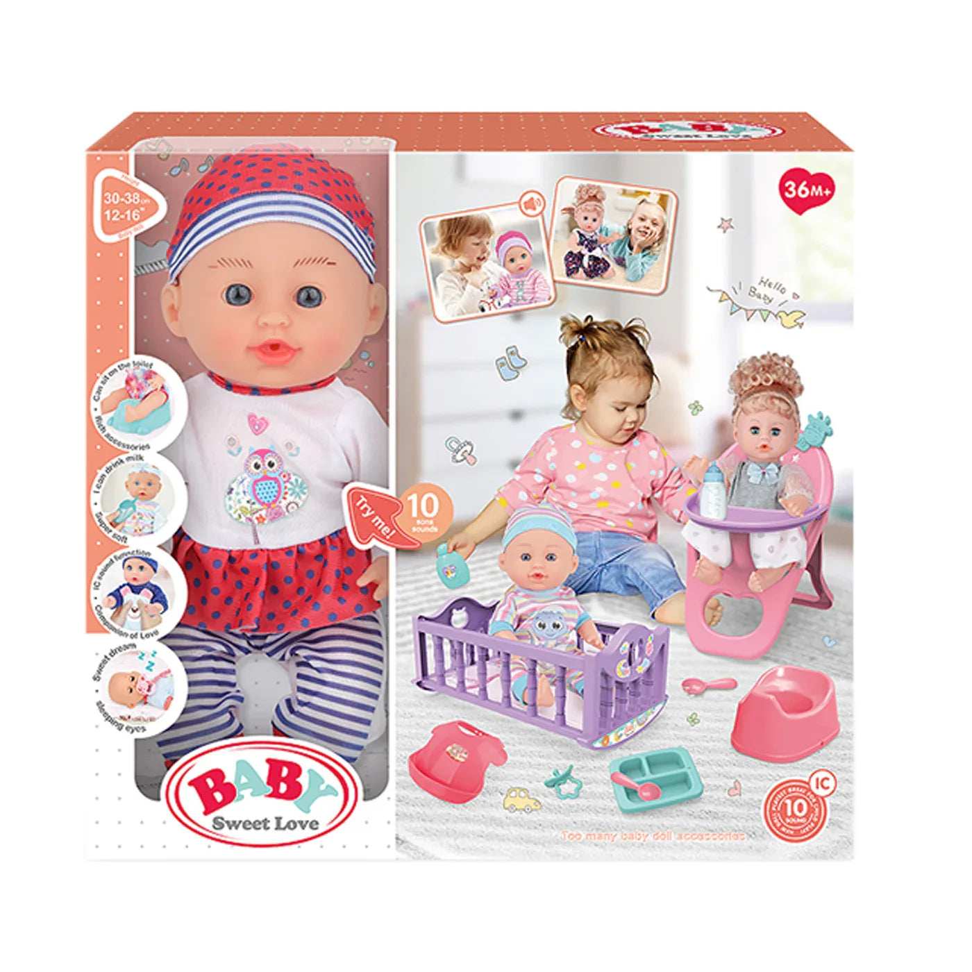 Baby Doll Play Set 12 Inch For Kids in Kuwait